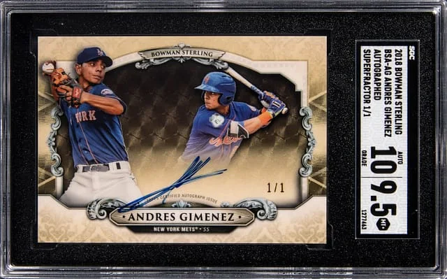 2018 Bowman Sterling Andres Gimenez Continuity Autographs SuperFractor #BSA-AG card image
