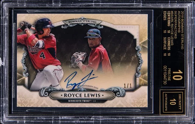 2018 Bowman Sterling Royce Lewis Autograph SuperFractor #BSA-RL card image