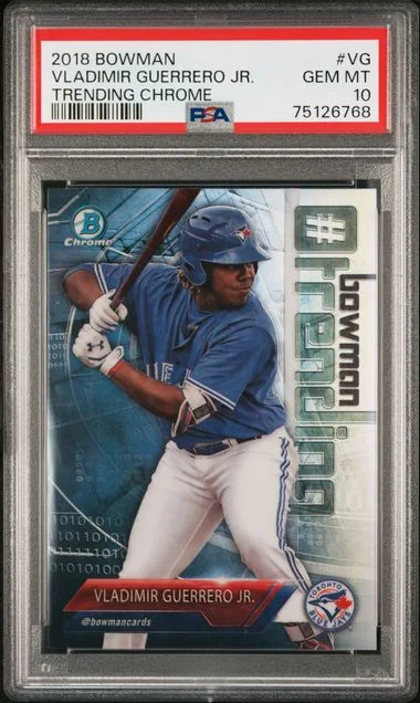 2018 Bowman Vladimir Guerrero Jr. Trending Chrome #VG card image