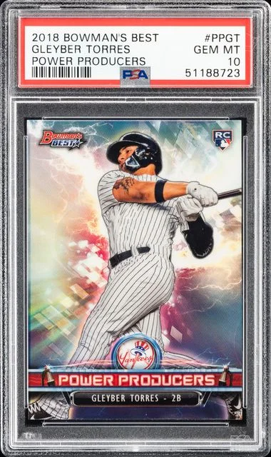 2018 Bowman's Best Gleyber Torres Power Producers #PP-GT card image