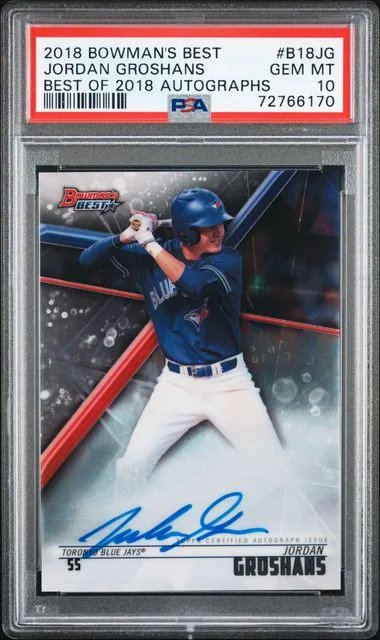 2018 Bowman's Best Jordan Groshans Of 2018 Autographs #B180JG card image