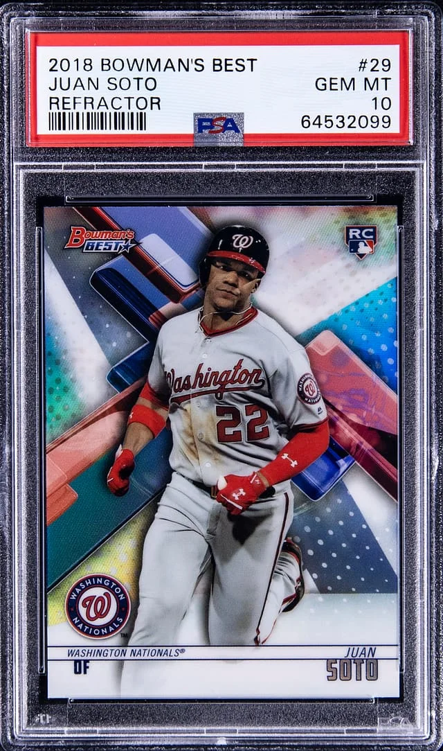 2018 Bowman's Best Juan Soto Refractor #29 card image