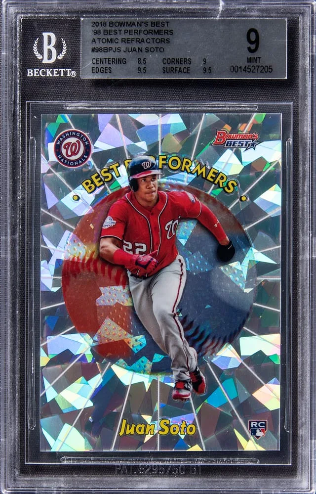 2018 Bowman's Best Juan Soto 98 Best Performers #98BP-JS card image