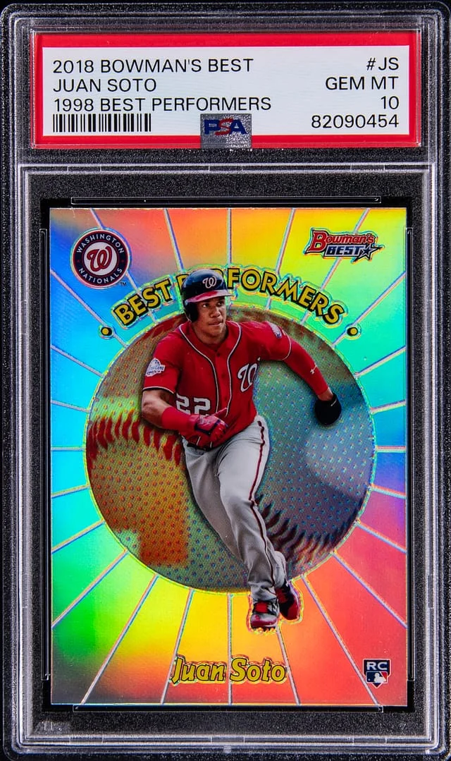 2018 Bowman's Best Juan Soto 1998 Best Performers #98P-JS card image