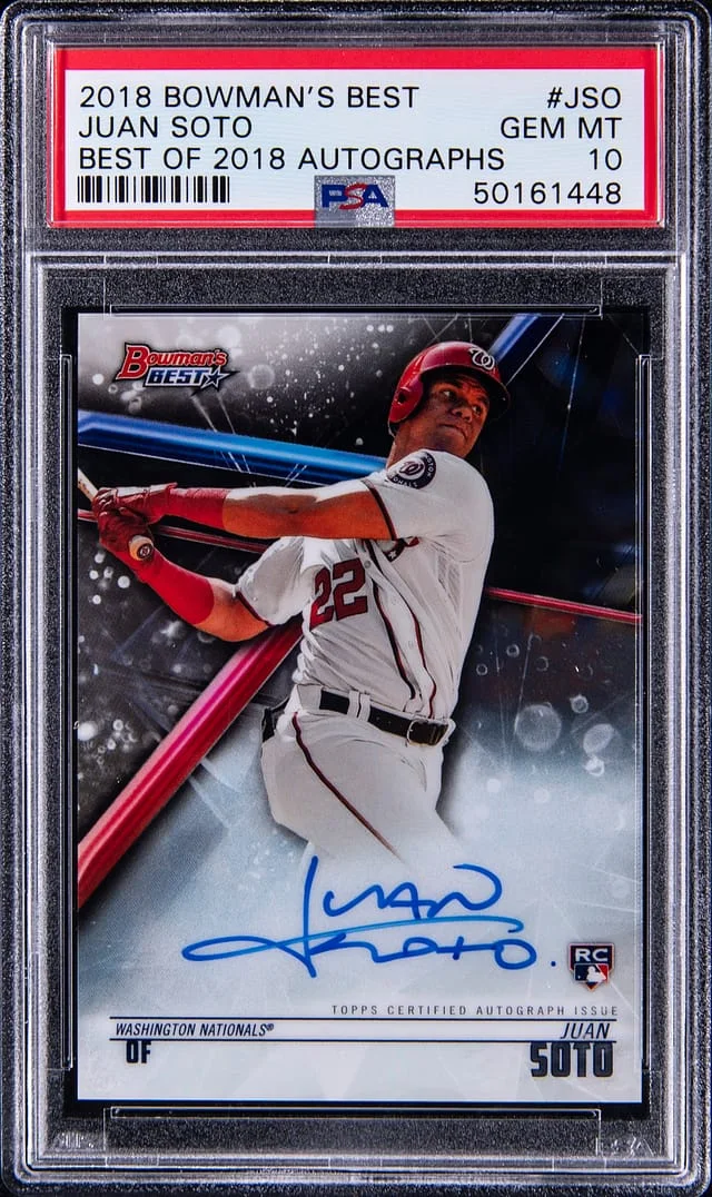 2018 Bowman's Best Juan Soto Best of 2018 Autograph #JSO card image