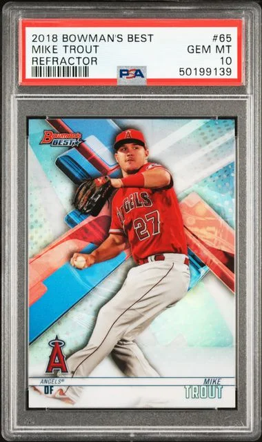 2018 Bowman's Best Mike Trout #65 card image