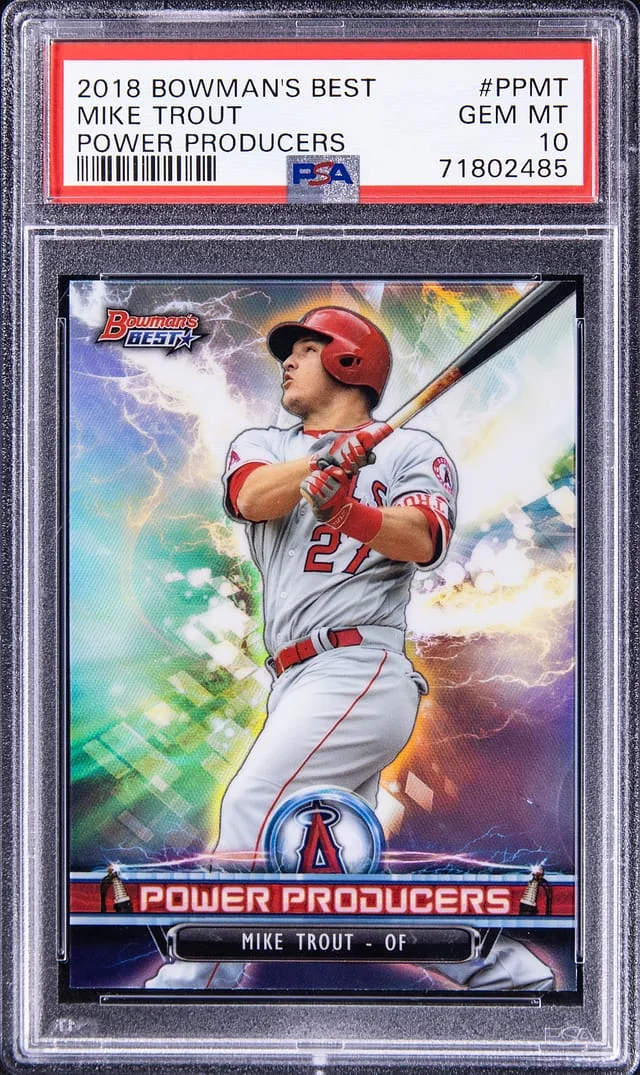2018 Bowman's Best Mike Trout Power Producers #PPMT card image