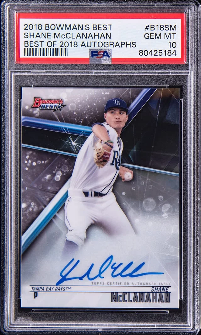 2018 Bowman's Best Shane McClanahan of 2018 Autographs #B18-SM card image