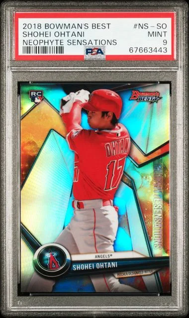 2018 Bowman's Best Shohei Ohtani Neophyte Sensations Refractor #NS-SO card image