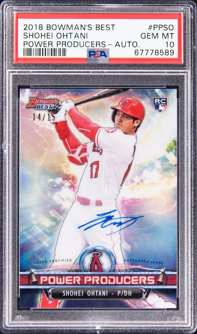 2018 Bowman's Best Shohei Ohtani Power Producers Atomic Refractors #PP-SO card image