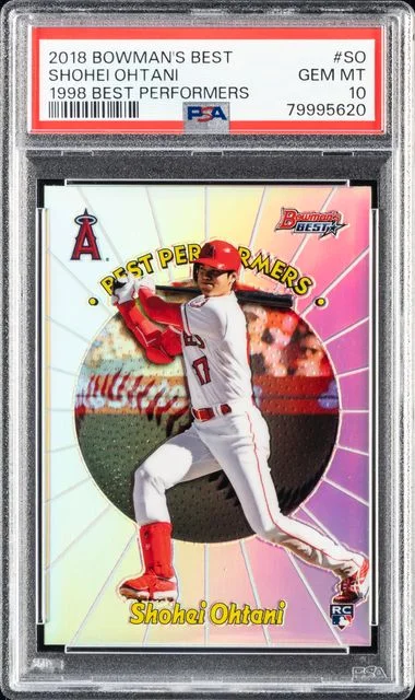 2018 Bowman's Best Shohei Ohtani 1998 Best Performers #SO card image