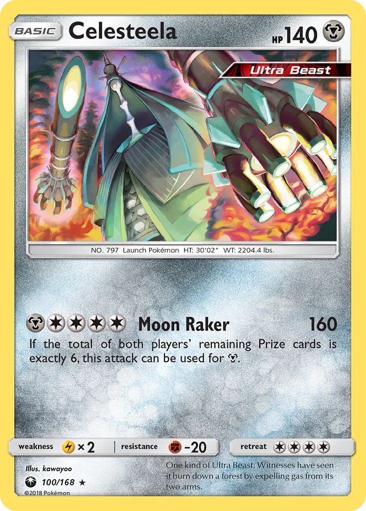 2018 Celestial Storm Celesteela Rare Holo #100/168 Rare Holo card image