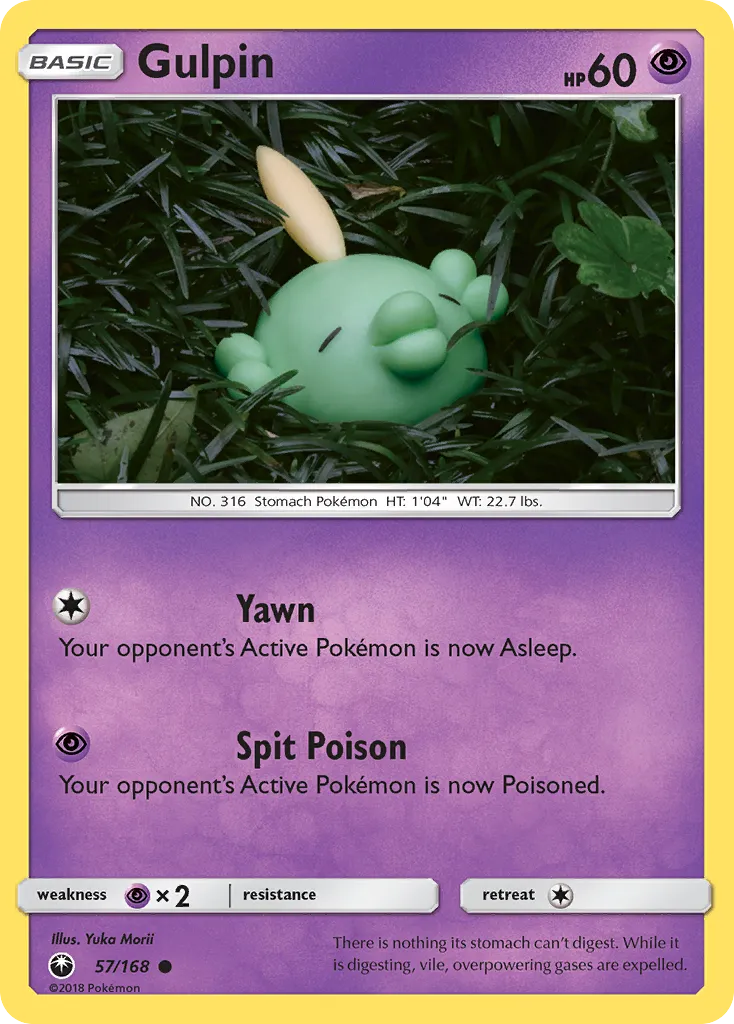 2018 Celestial Storm Gulpin Common #057/168 Common card image