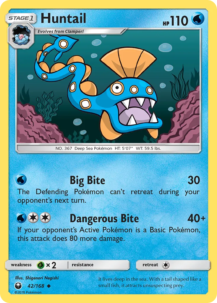 2018 Celestial Storm Huntail Uncommon #042/168 Uncommon card image