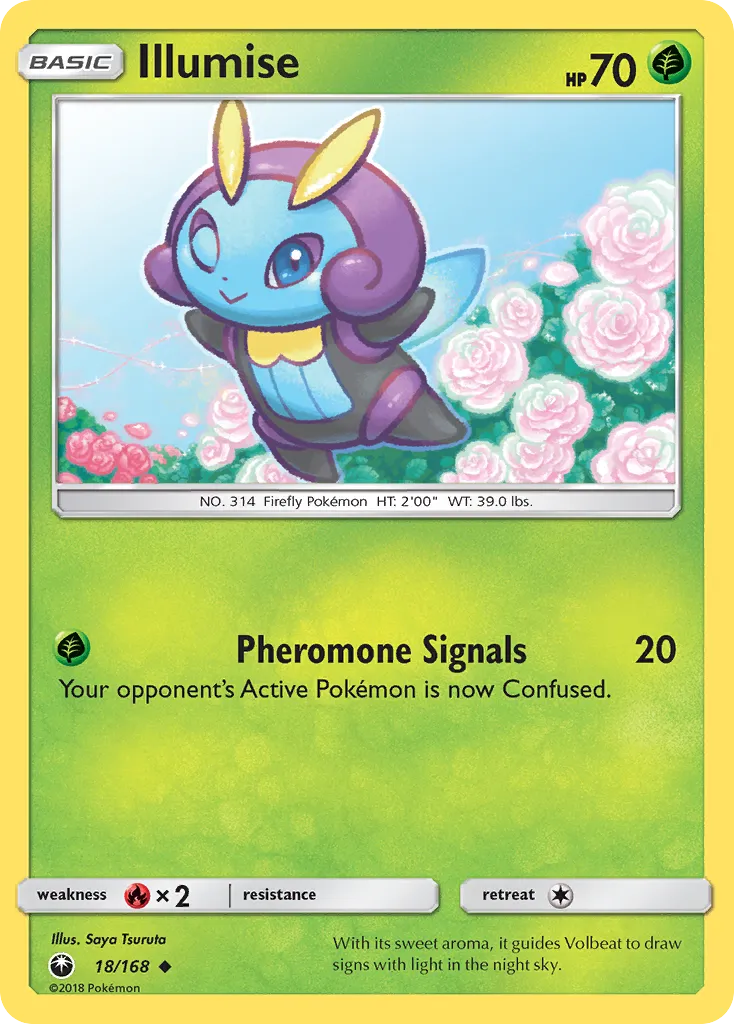 2018 Celestial Storm Illumise Uncommon #018/168 Uncommon card image