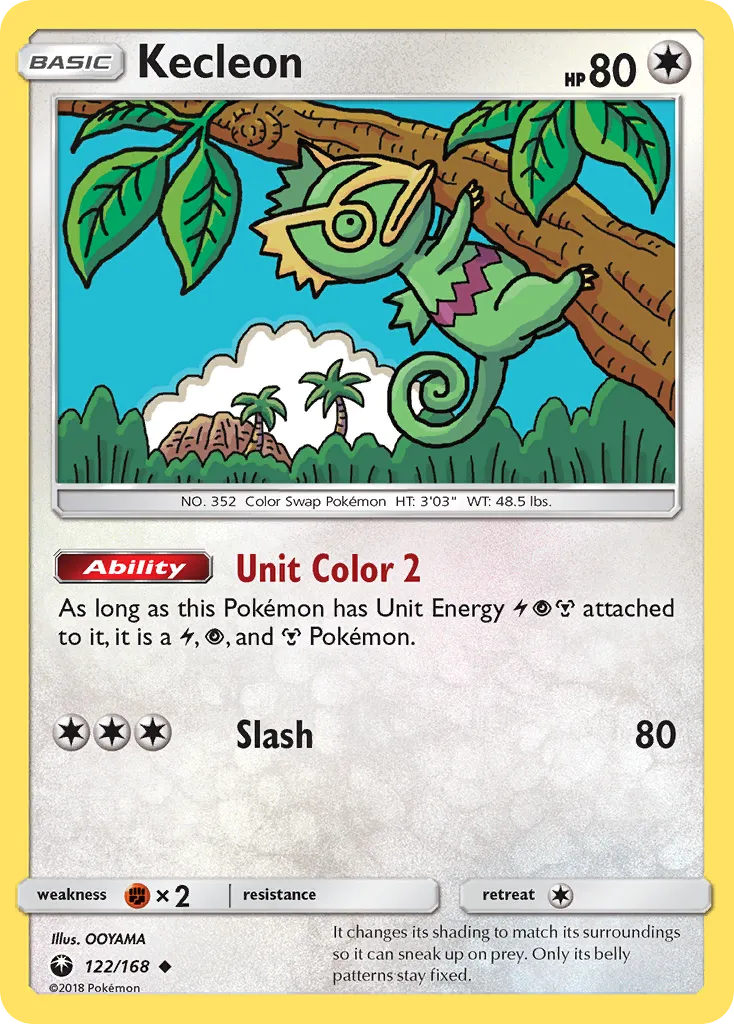 2018 Celestial Storm Kecleon Uncommon #122/168 Uncommon card image
