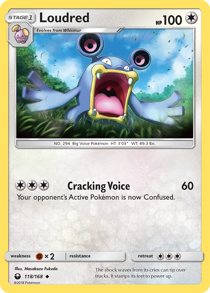 2018 Celestial Storm Loudred Uncommon #118/168 Uncommon card image