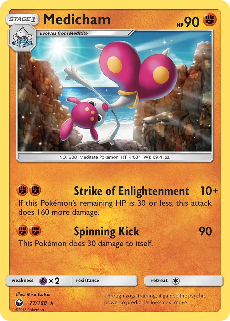 2018 Celestial Storm Medicham #077/168 Rare card image