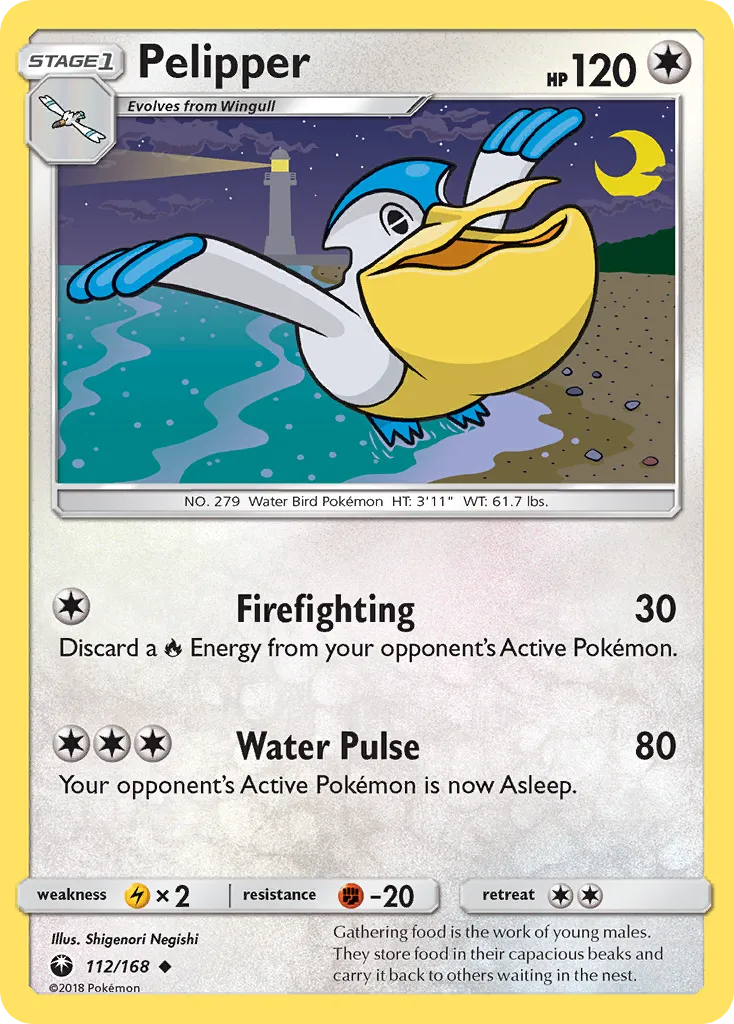 2018 Celestial Storm Pelipper Uncommon #112/168 Uncommon card image