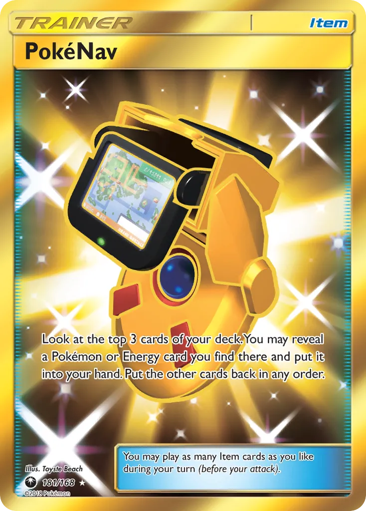 2018 Celestial Storm PokéNav #181/168 Rare Secret card image