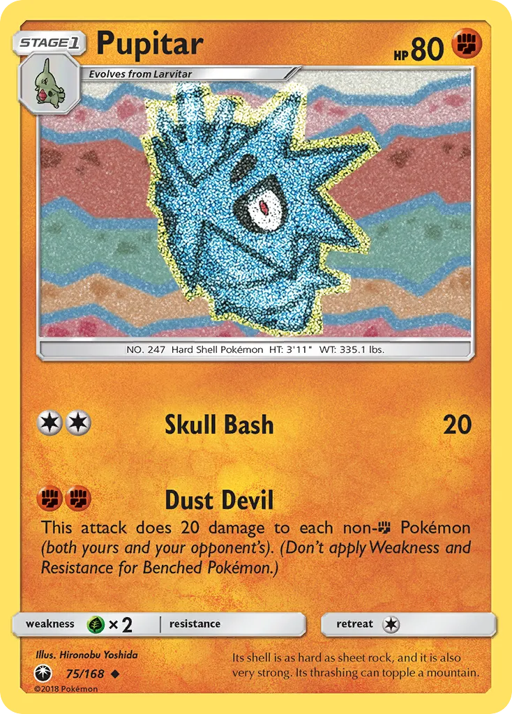 2018 Celestial Storm Pupitar Uncommon #075/168 Uncommon card image