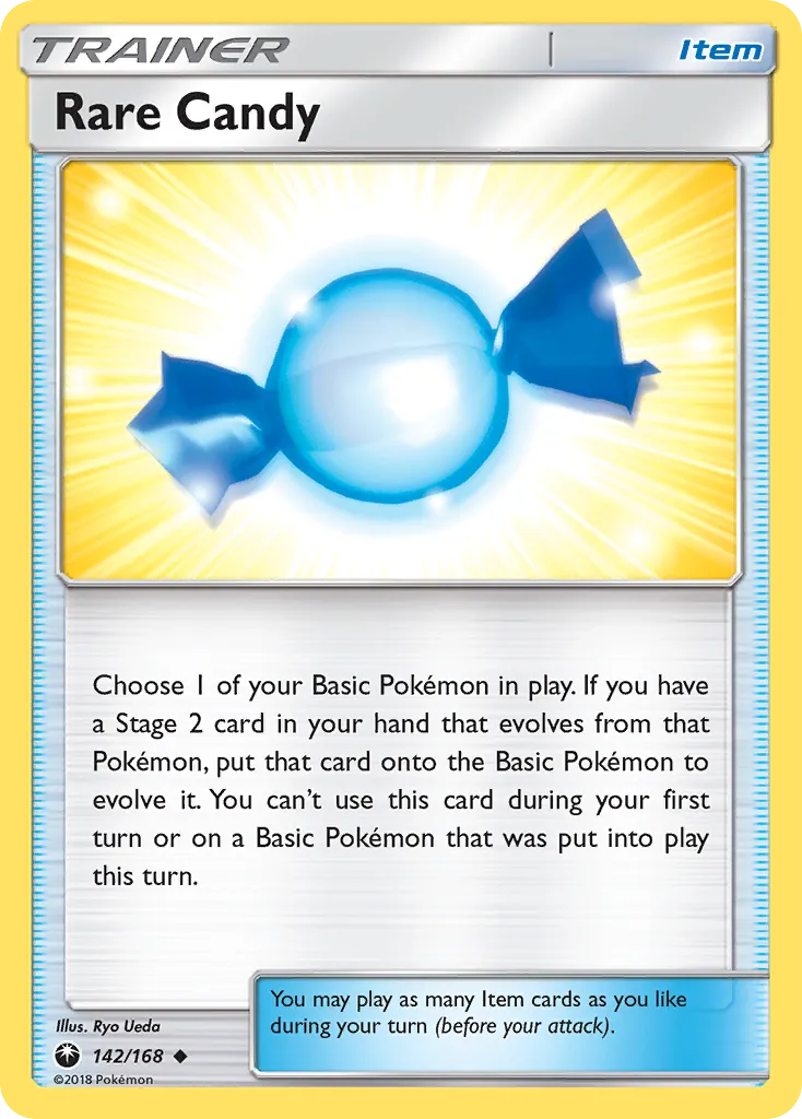 2018 Celestial Storm Rare Candy Uncommon #142/168 Uncommon card image