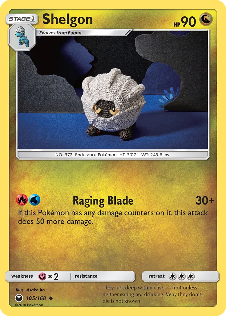 2018 Celestial Storm Shelgon Uncommon #105/168 Uncommon card image