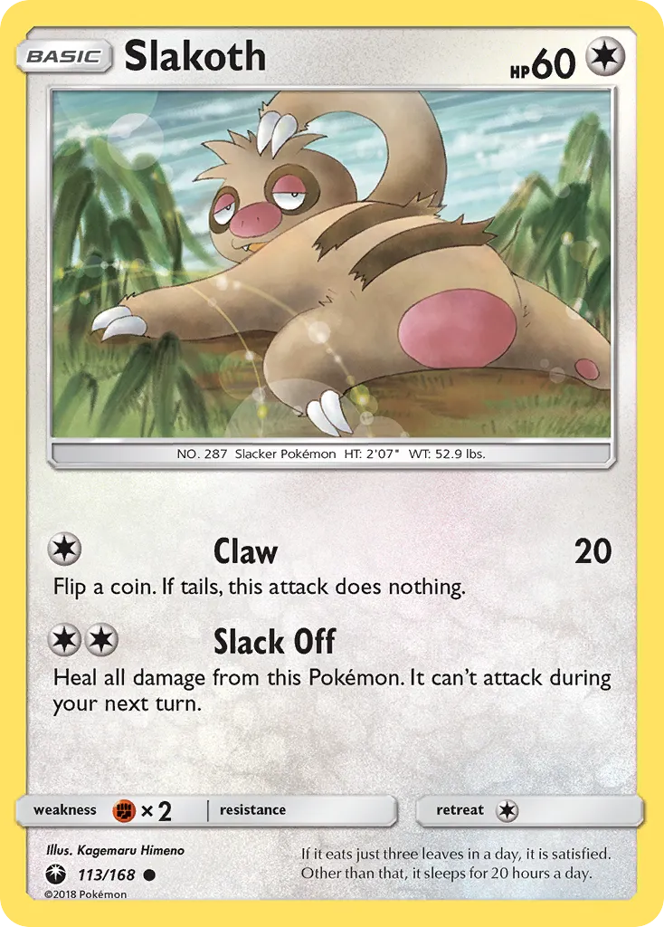 2018 Celestial Storm Slakoth Common #113/168 Common card image