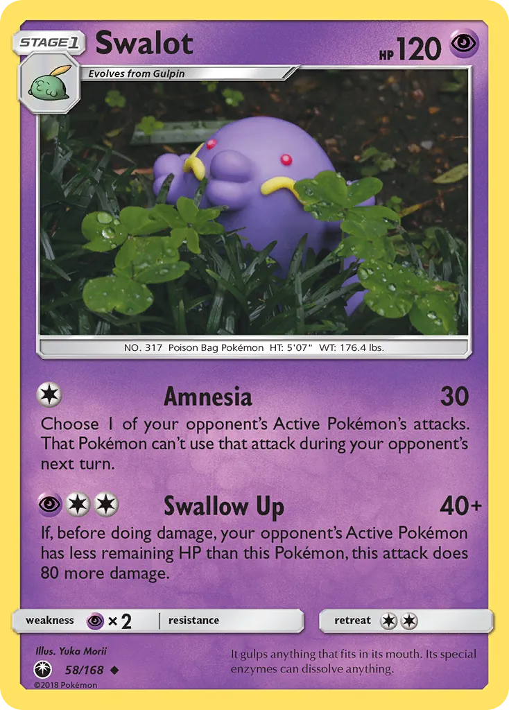 2018 Celestial Storm Swalot Uncommon #058/168 Uncommon card image