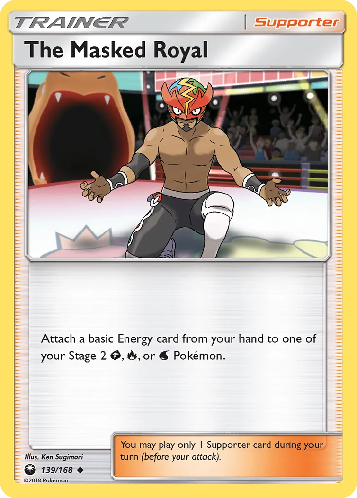 2018 Celestial Storm The Masked Royal #139/168 Uncommon card image