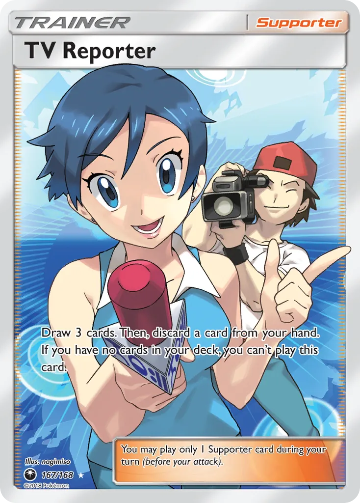 2018 Celestial Storm TV Reporter #167/168 Rare Ultra card image