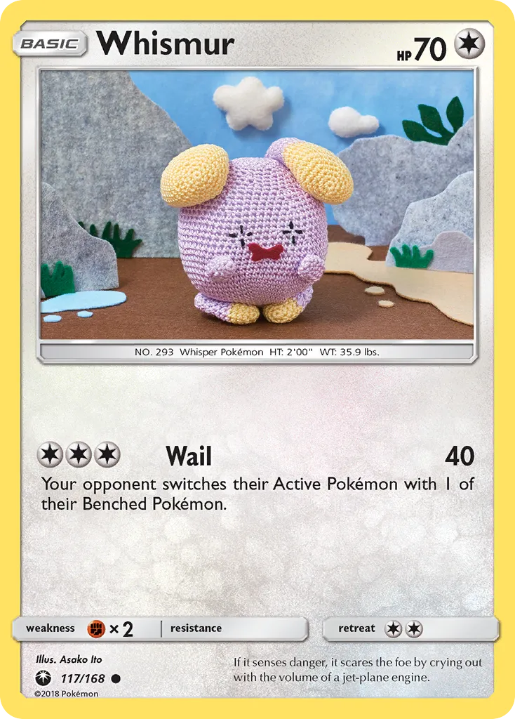 2018 Celestial Storm Whismur #117/168 Common card image