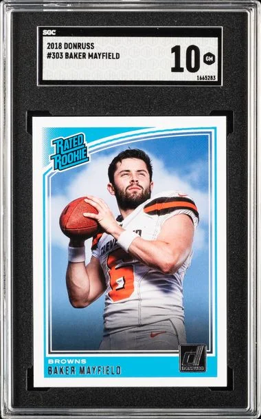 2018 Donruss Baker Mayfield Rated #303 card image