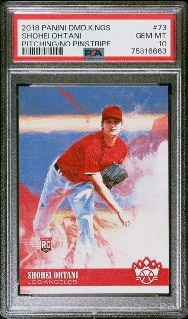 2018 Donruss Diamond Kings Shohei Ohtani Pitching/No Pinstripe #73 card image