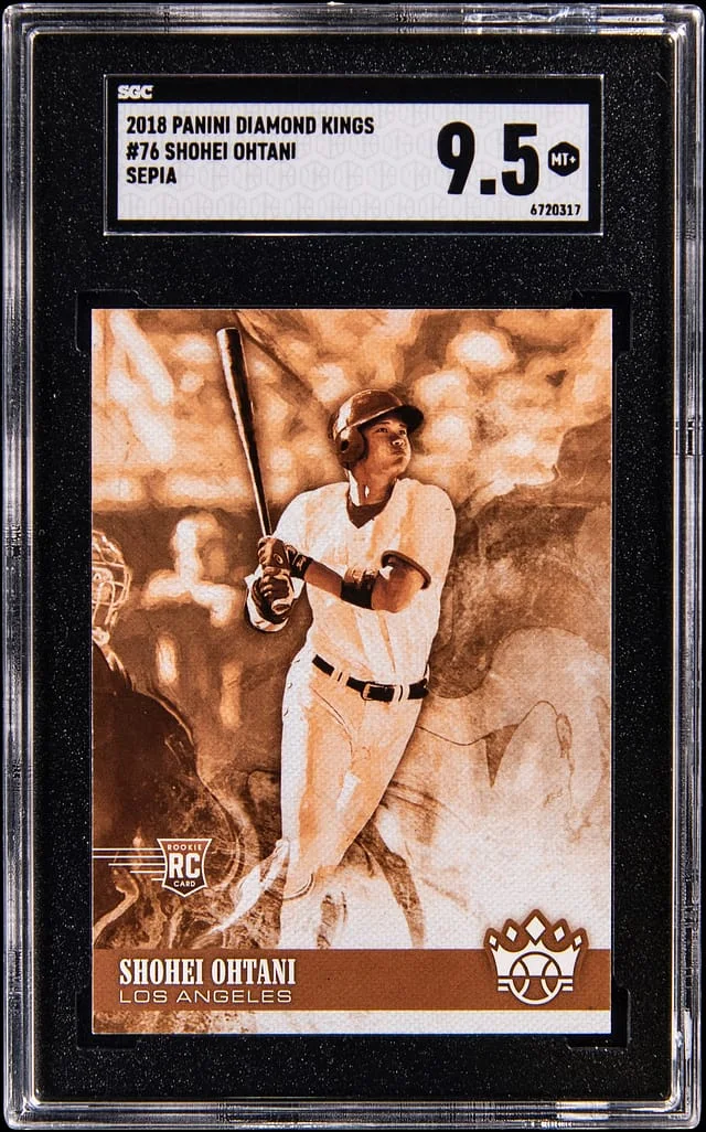 2018 Donruss Diamond Kings Shohei Ohtani (Facing Left) Artist Proof Gold #76 card image