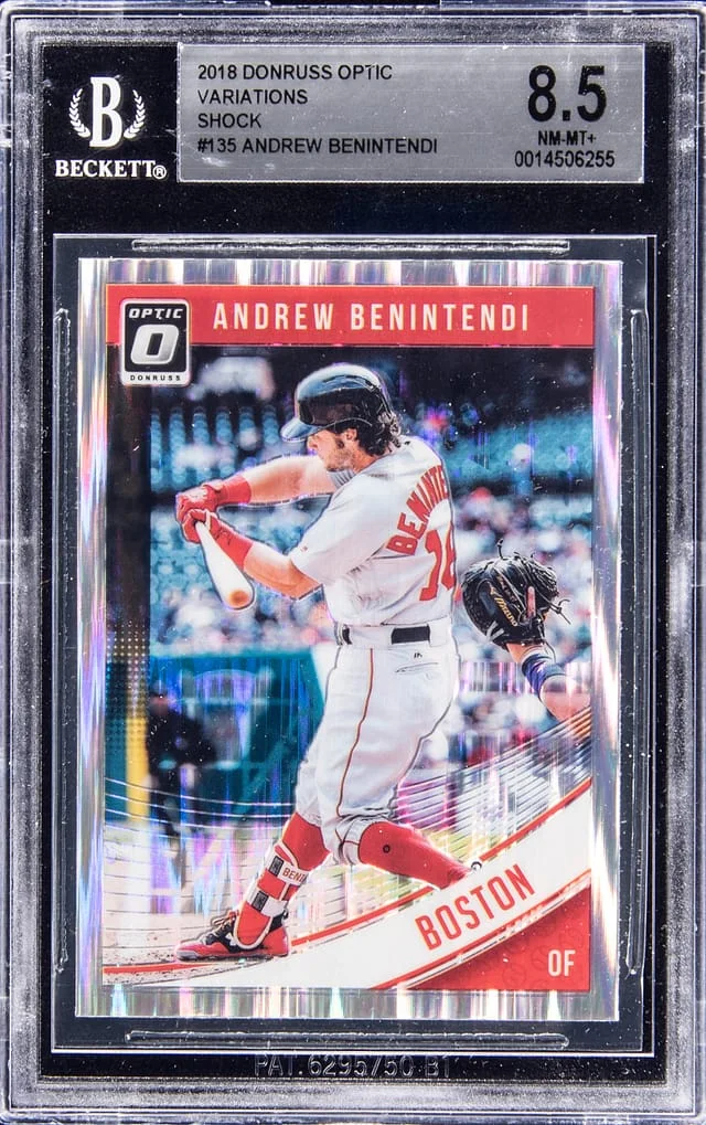 2018 Donruss Optic Andrew Benintendi Variation Shock #135 card image