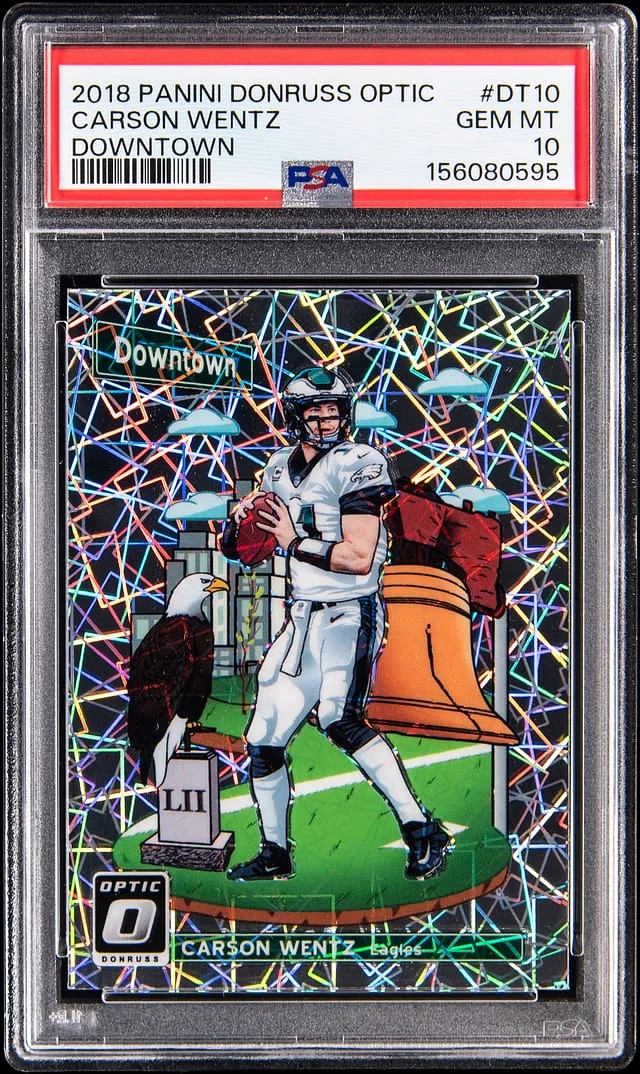 2018 Donruss Optic Carson Wentz Downtown #DT-10 card image