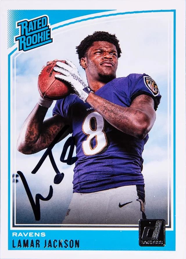2018 Donruss Optic Lamar Jackson Rated #317 card image