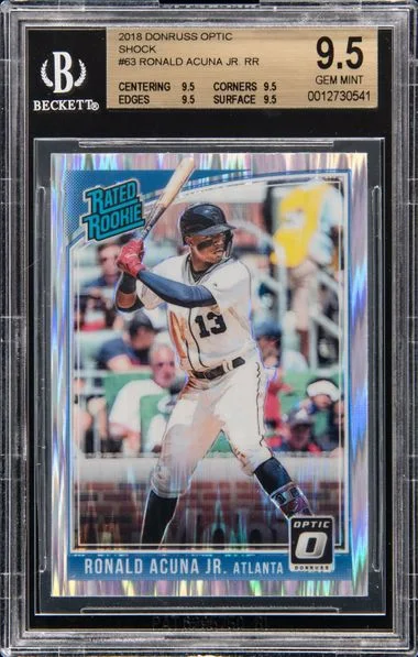 2018 Donruss Optic Ronald Acuna Jr. Shock #63 card image
