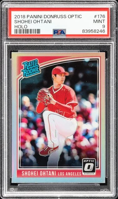 2018 Donruss Optic Shohei Ohtani Holo Rated #176 card image