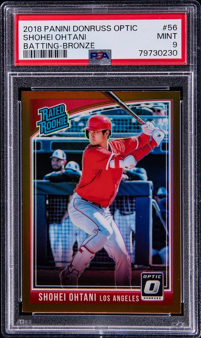 2018 Donruss Optic Shohei Ohtani Rated Gold #56 card image
