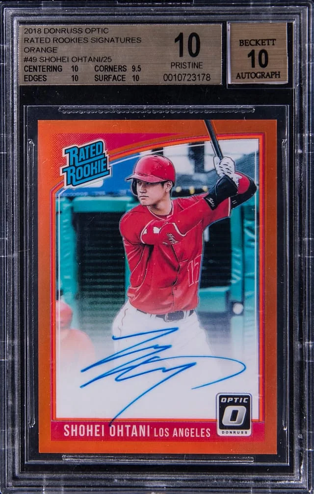 2018 Donruss Optic Shohei Ohtani Rated Signatures Red #RRS-SO card image