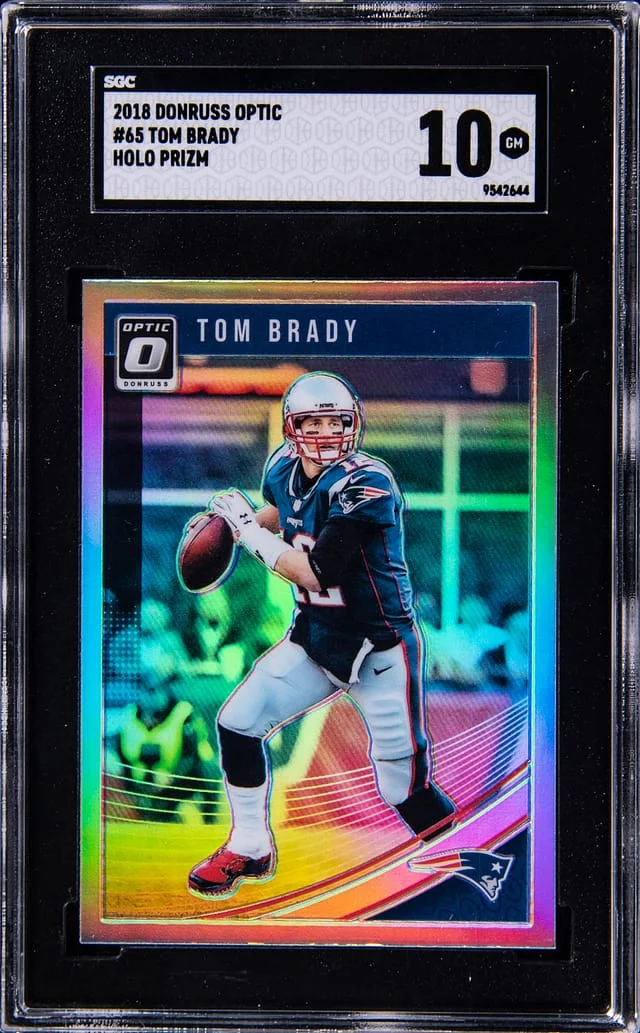 2018 Donruss Optic Tom Brady Holo Prizm #65 card image