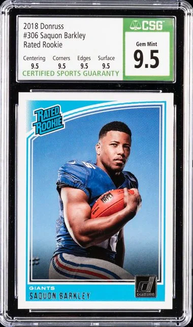 2018 Donruss Saquon Barkley Rated #306 card image