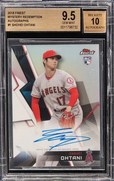 2018 Finest Shohei Ohtani Mystery Redemption Autographs Null #1 card image