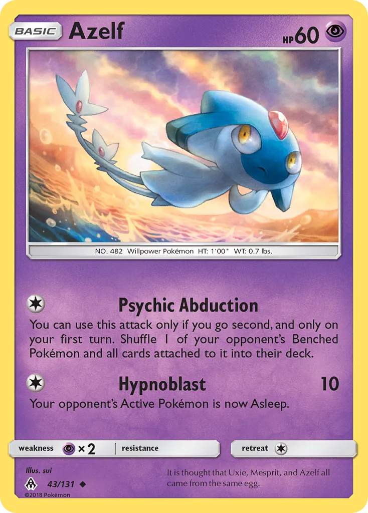 2018 Forbidden Light Azelf Uncommon #043/131 Uncommon card image