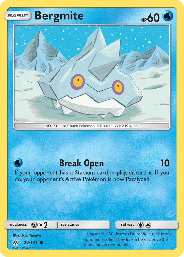 2018 Forbidden Light Bergmite Common #029/131 Common card image
