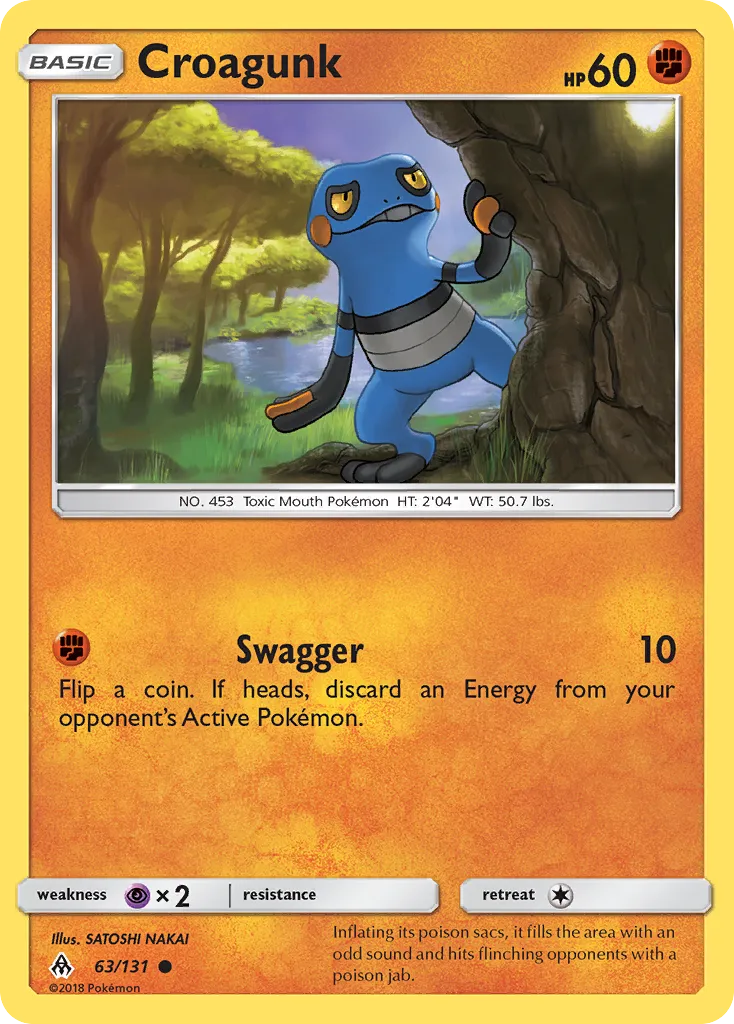 2018 Forbidden Light Croagunk Common #063/131 Common card image