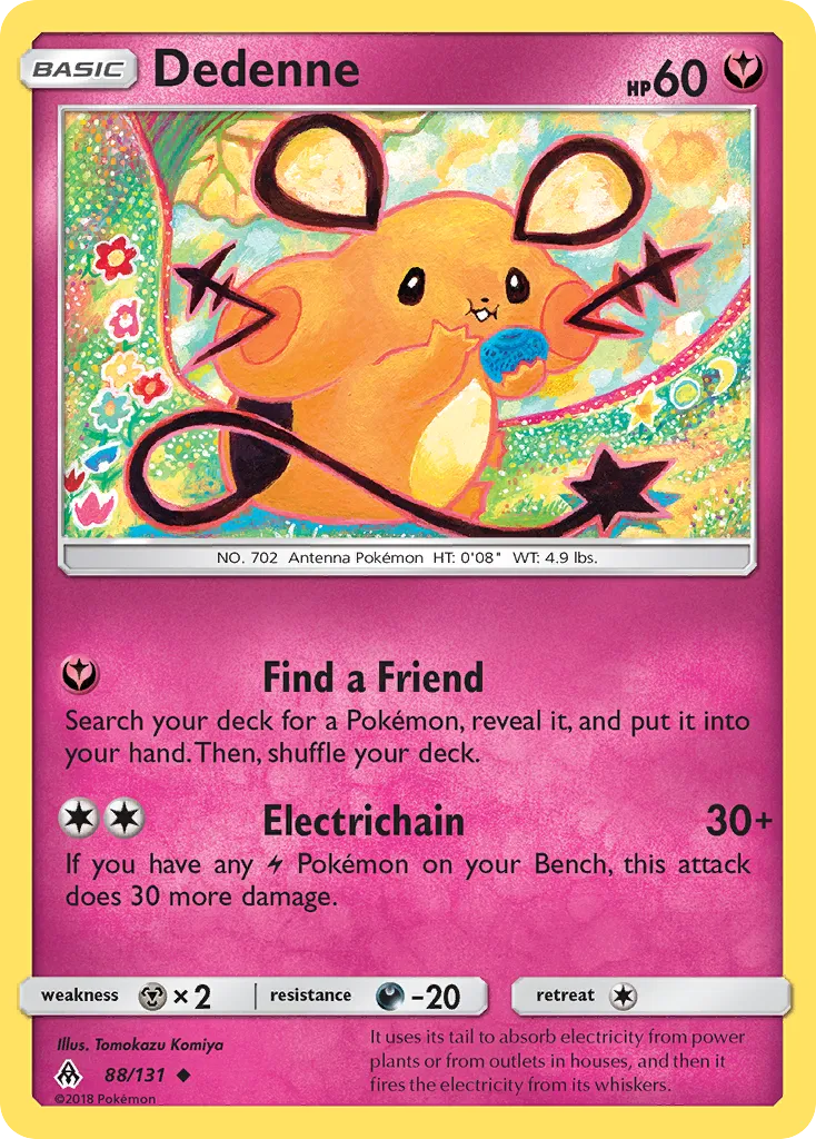 2018 Forbidden Light Dedenne #088/131 Uncommon card image