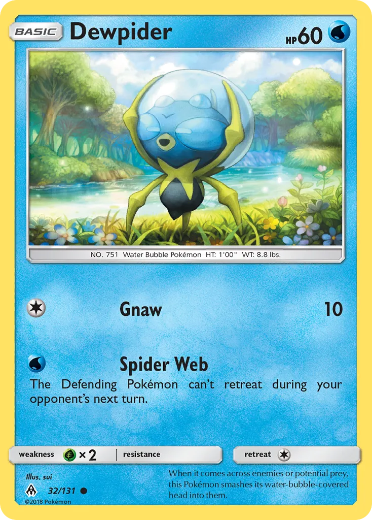 2018 Forbidden Light Dewpider Common #032/131 Common card image